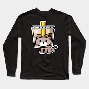 Bubble Tea Cat Long Sleeve T-Shirt